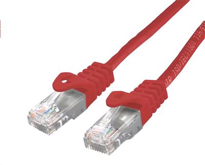 Patchcord Cat6, UTP, červený, 0,5m