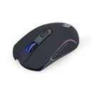 Myš Gembird MUSGW-6BL-01, herní, bezdrátová, RGB LED, 3200DPI, USB