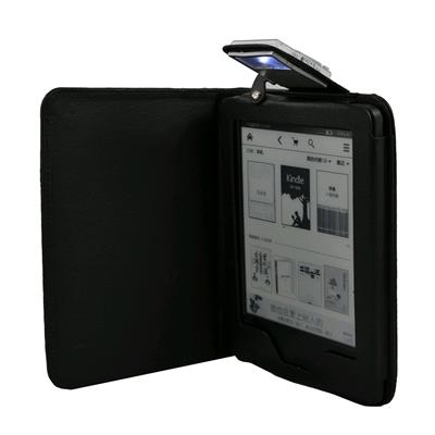 C-TECH PROTECT pouzdro pro Amazon Kindle 6 TOUCH s lampičkou, WAKE/SLEEP funkce, AKC-09, černé