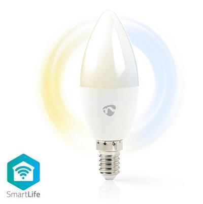 Chytrá LED žárovka NEDIS WIFILW13WTE14, Wi-Fi, 4.5W, 350lm, E14, teplá bílá /studená bílá
