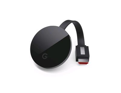 Google Chromecast Ultra US verze + adaptér zdarma