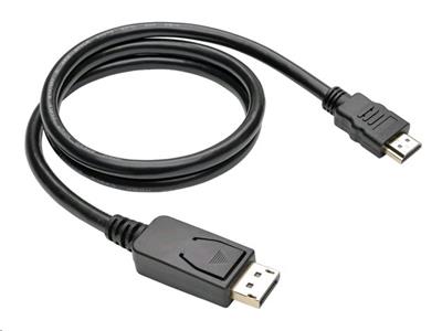 Kabel DisplayPort/HDMI, 1m, černý