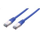 Kabel C-TECH patchcord Cat5e, FTP, modrý, 1m