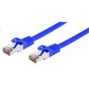 Kabel C-TECH patchcord Cat6, FTP, modrý, 1m