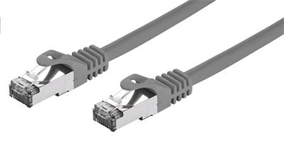 Kabel C-TECH patchcord Cat7, S/FTP, šedý, 0,5m