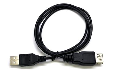 Kabel USB A-A 1,8m 2.0 prodlužovací, černý