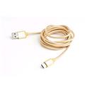 Kabel CABLEXPERT USB 2.0 AM na Type-C kabel (AM/CM), 1,8m, opletený, zlatý, blister