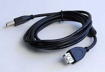 Kabel CABLEXPERT USB A-A 3m 2.0 prodlužovací HQ s ferritovým jádrem