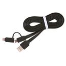 Kabel CABLEXPERT USB COMBO, MicroUSB + Lightning, 1m, černý