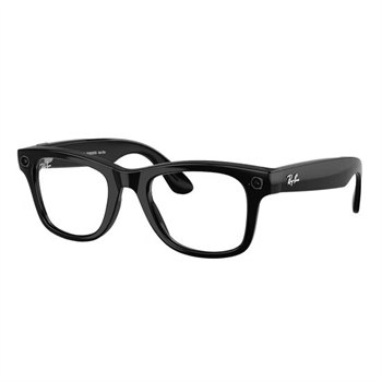 Meta Ray-Ban Gen2 Wayfarer, Shiny Black, Green transitions