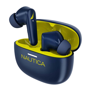 Nautica Wireless Stereo Earbuds with Charging Case T670 (Navy-Yellow)