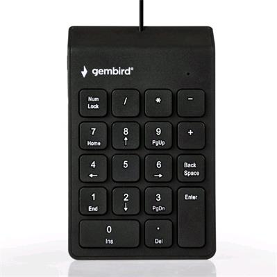 Numerická klávesnice GEMBIRD KPD-U-02, USB, černá