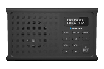 Rádio BLAUPUNKT DR3BK, DAB+, FM, RDS, Bluetooth, černý