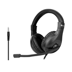 Sluchátka k PC C-TECH MHS-05, 3,5mm jack, černá